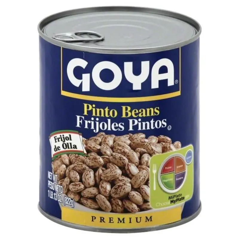 Goya Pinto Beans are a versatile pantry staple commonly used in a variety of dishes, from soups and stews to rice and chili. They add a hearty texture and mild flavor that pairs well with an array of seasonings and ingredients. at Tortilleria Y Taqueria La Bamba 1232 N Tamiami Trl SUITES 11-8 | Toast