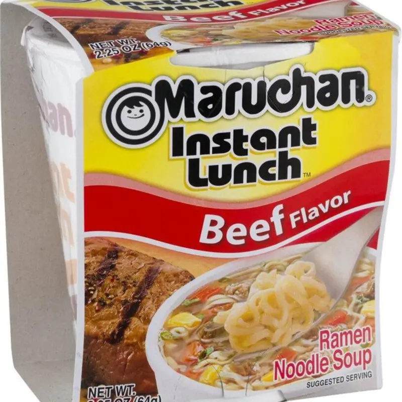 Maruchan Instant Lunch Beef is a convenient cup of noodles that makes a quick and easy meal option. Just add hot water, and in minutes you'll have a savory beef-flavored noodle soup. at Tortilleria Y Taqueria La Bamba 1232 N Tamiami Trl SUITES 11-8 | Toast